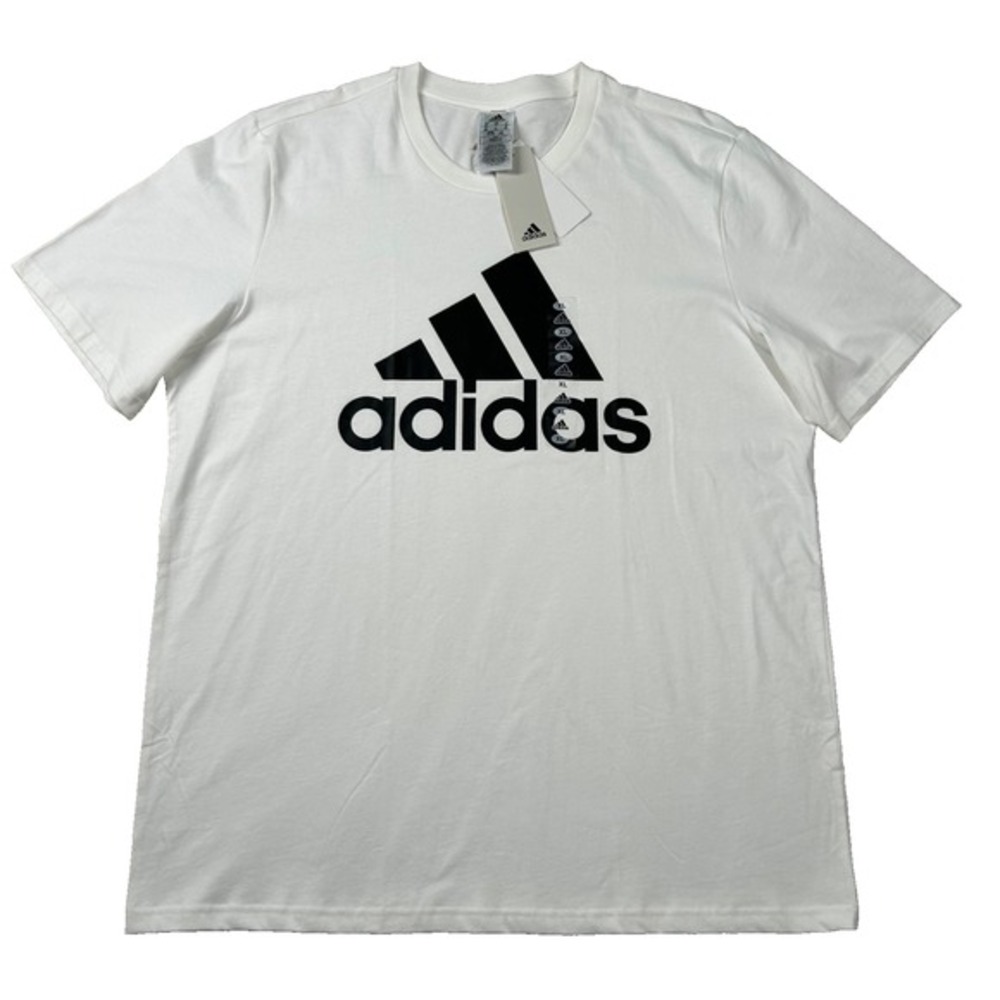 Adidas Shirt Mens XL Multi‎ Sport Basic White Big Logo Three Stripes Cotton